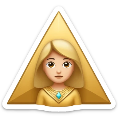 Emoji pequeno da pirâmide egípcia sticker