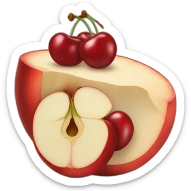 cross section of a cherry sticker