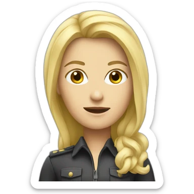 a blond woman agent sticker