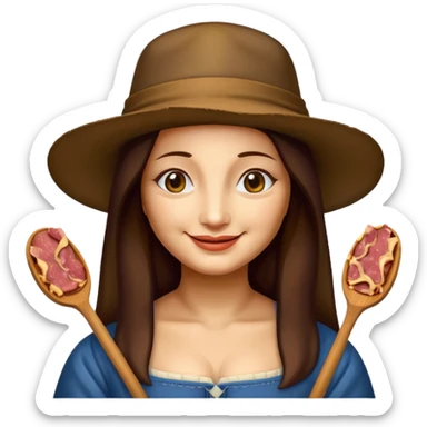 pop art monalisa SPAM meat slop portrait sticker