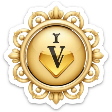 V bage sticker