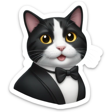 tuxedo cat sticker