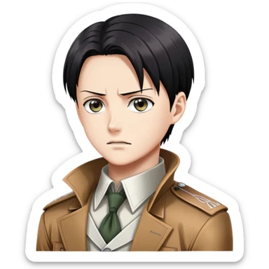 Levi ackerman from attack on titan sticker