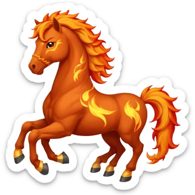 fire horse emoji to push notification . more fire on the horse look like hero sticker