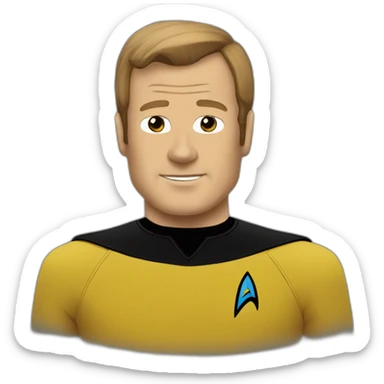 Captain Kirk star trek sticker