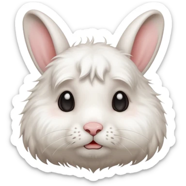 White rabbit sad crying emoji  sticker