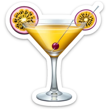 pornstar martini. the passion fruit slice should be on top of the liquid. not on the rim sticker