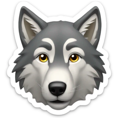 Loup en colère sticker