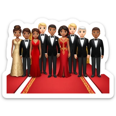red carpet and crowd sticker