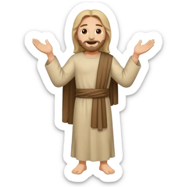 fullbody Lazarus, Jesus's friend, normal emoji style, with a joyful expression sticker