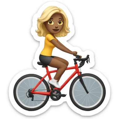 woman blonde Cycling sticker