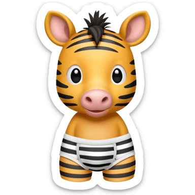 So zebra in underwear sticker