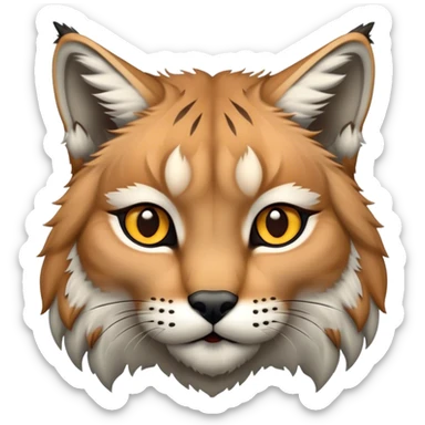 lynx, winter sticker