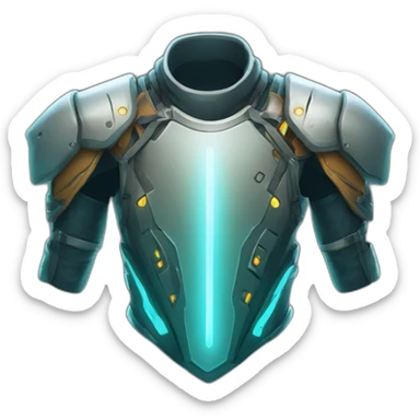 futuristic Technomancer Breastplate sticker