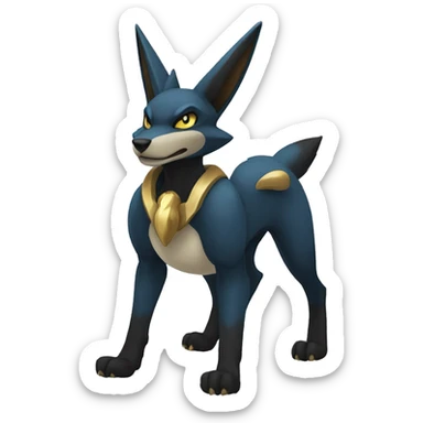 Lucario-Anubis full body sticker