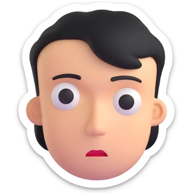 thinking face with raised eyebrow sticker