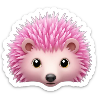 pink hedgehog sticker