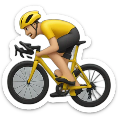 une chute en velo sticker