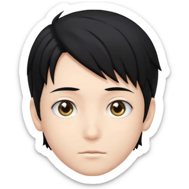 Anime boy head sticker