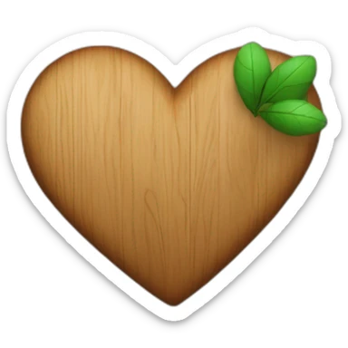 Pala corazón con cabo de madera sticker