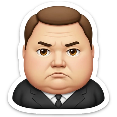 photorealistic fat official sticker