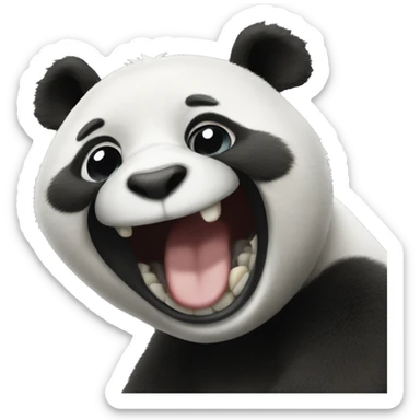 Panda laughing uncontrollably sticker