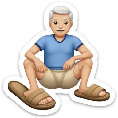 The uncle wearing slippers sticker