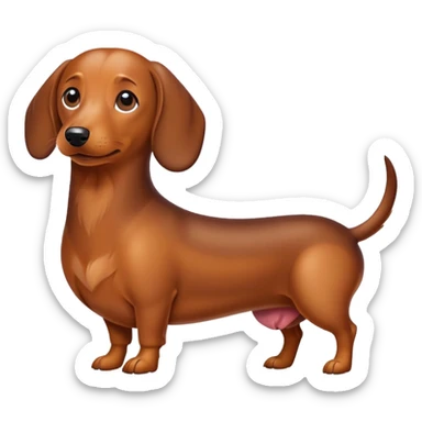 Wiener dog sticker