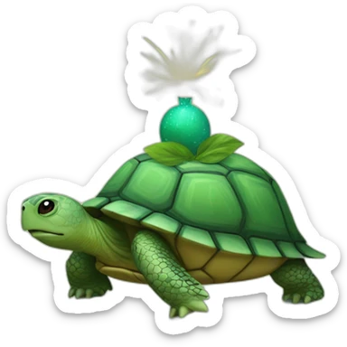 turtle celebration sticker