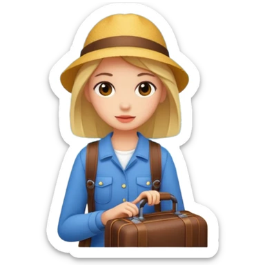 travel aesthetic girl sticker
