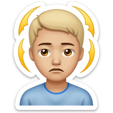 Sadness - feeling of sorrow or unhappiness sticker