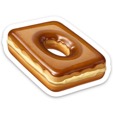maple bar rectangular donut sticker