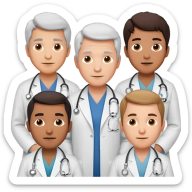 5 doctor staff all men make the differ in age sticker