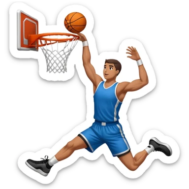 a single arm dunking a basketball into a hoop sticker