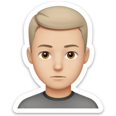 crew cut shorter hair sticker