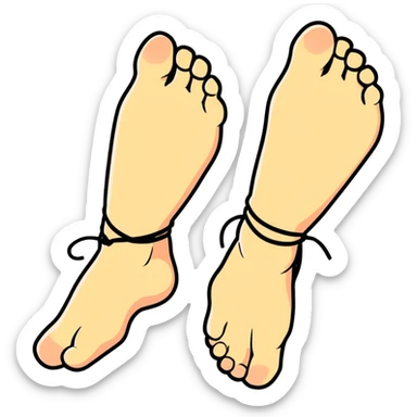 Feet tied up sticker