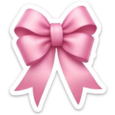 light pink ribbon bow sticker