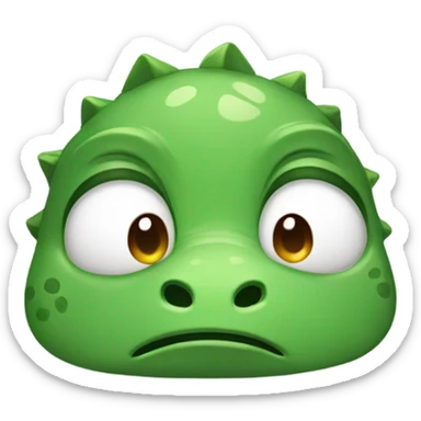 Crying dinosaur sticker