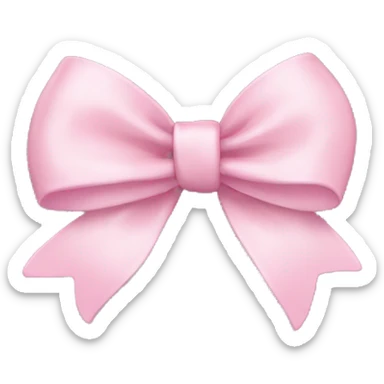 Light pink bow sticker