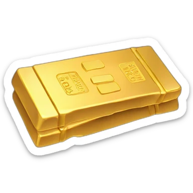 gold bars in wallet sticker