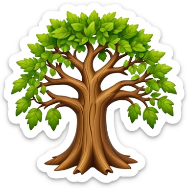 generate realistic detailed ale tree in 3d style sticker