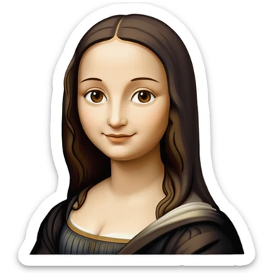 Mona Lisa painting sticker
