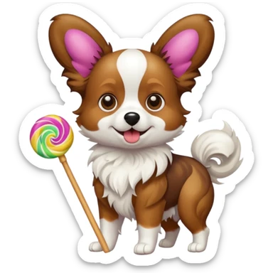 Lollipop and papion sticker