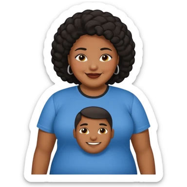 una persona gorda negra y prohibido sticker