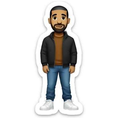 Drake with big feet sticker