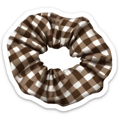 brown-white-plaid-scrunchie sticker