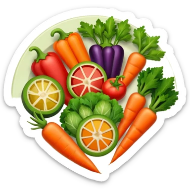 veggie plate sticker