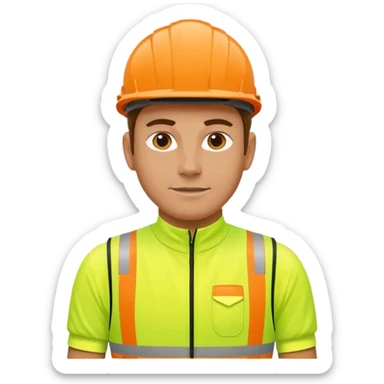 Cyclist with hi-vis vest, while cycling sticker
