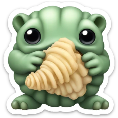 Cute Tardigrade eating  sticker