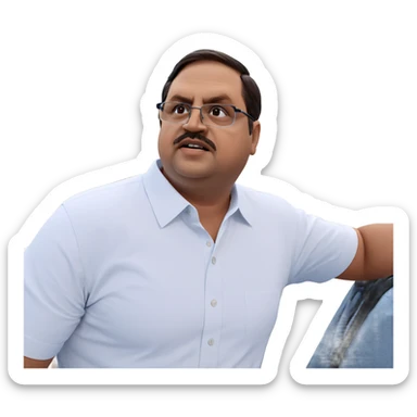 blurry guy in collared shirt sticker